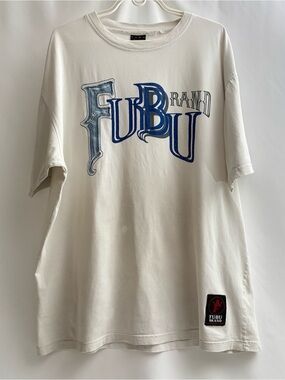 Vtg Y2K Fubu Logo Shirt, Embroidered The Collection Hip Hop 90s L Oversize Heavy